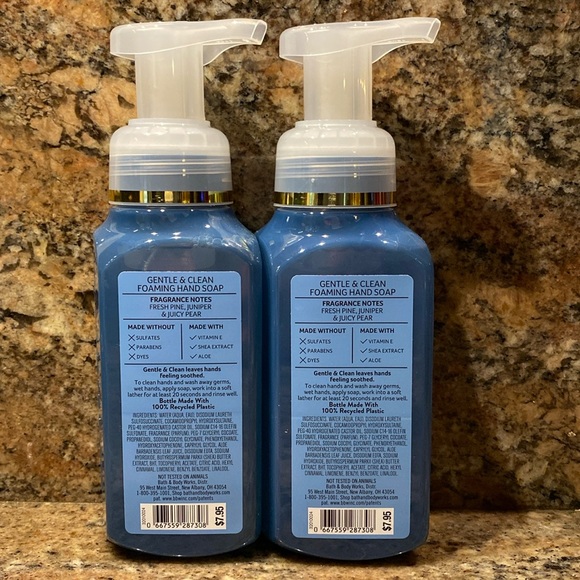 Two (2) CRISP MORNING” AIR 8.75 fl oz, BBW Gentle & Clean Foaming Hand Soap, NWT - Picture 4 of 6